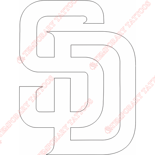 San Diego Padres Customize Temporary Tattoos Stickers NO.1851